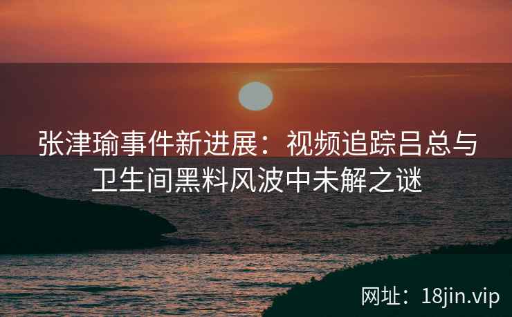 张津瑜事件新进展：视频追踪吕总与卫生间黑料风波中未解之谜  第2张